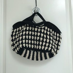 Black and White Knit Mini bag